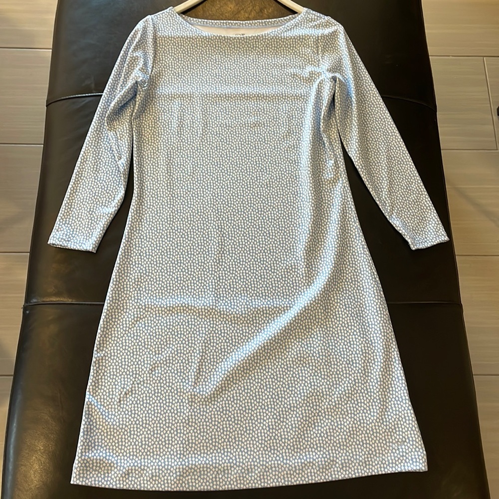 Vineyard Vines 3/4 sleeve blue and white dress in size XS
